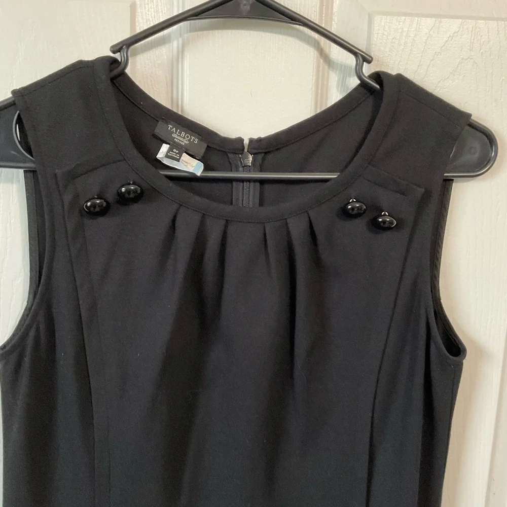 Talbots dress. Black. Sleeveless. Size 8